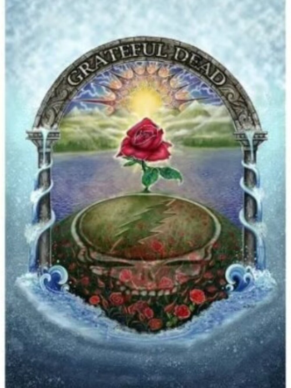 Grateful Dead Rose Garden Tapestry by Mike DuBois ~ 53” x 85” ~ Brand New!
